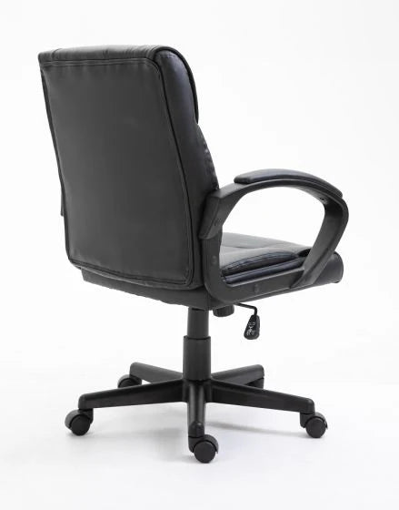 Basics Ergonomic PU Chair - Black Office Chair-GCC Home Center