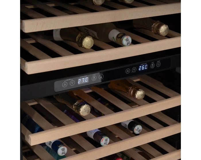 Beverage & Wine Cooler 76 Bottle Dual Zone Wine Fridge 225L Black – TERBC76DZ