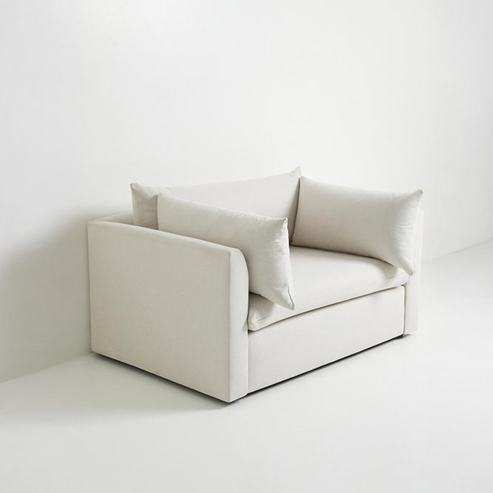 Luxe Loveseat Sofa For Modern Interiors - Ecru-GCC Home Center
