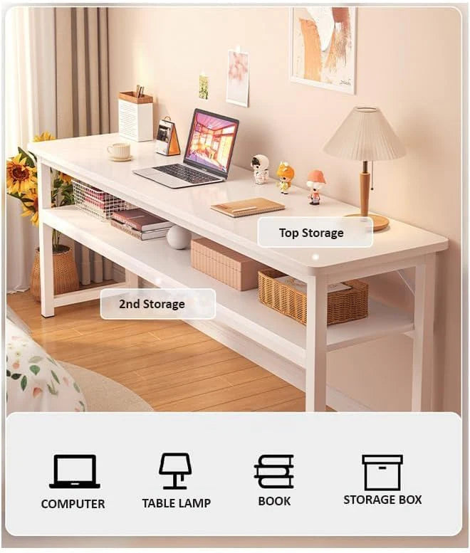 Double Layer Computer And Home Desk Long Table-GCC Home Center