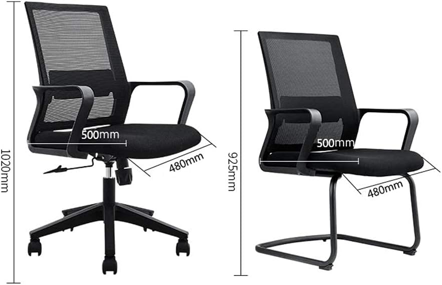 Ergonomic Office Chair with Lumbar Support - Adjustable & Swivel Mid-Back Desk Chair-GCC Home Center