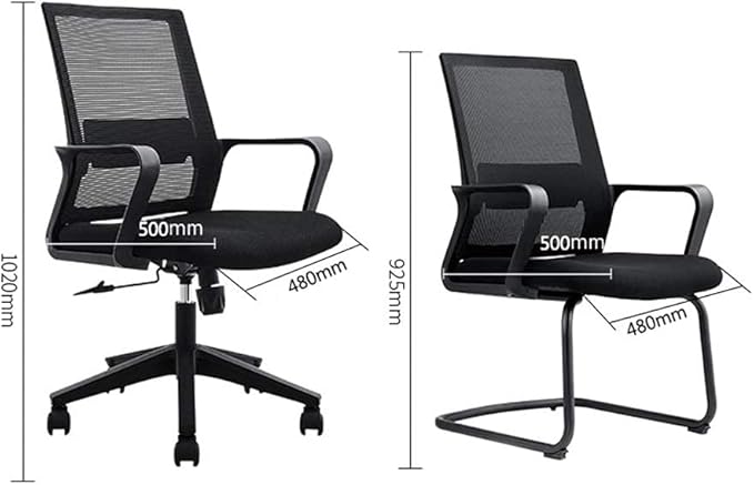 Office Chairs Desk Chair Adjustable and Swivel Home Office Chair Mid-Back with Lumbar Support Ergonomic-GCC Home Center