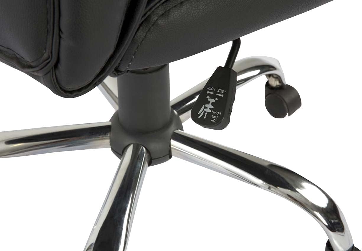 Office Chair, High Back PU Leather Ergonomic Computer Chair - Black-GCC Home Center