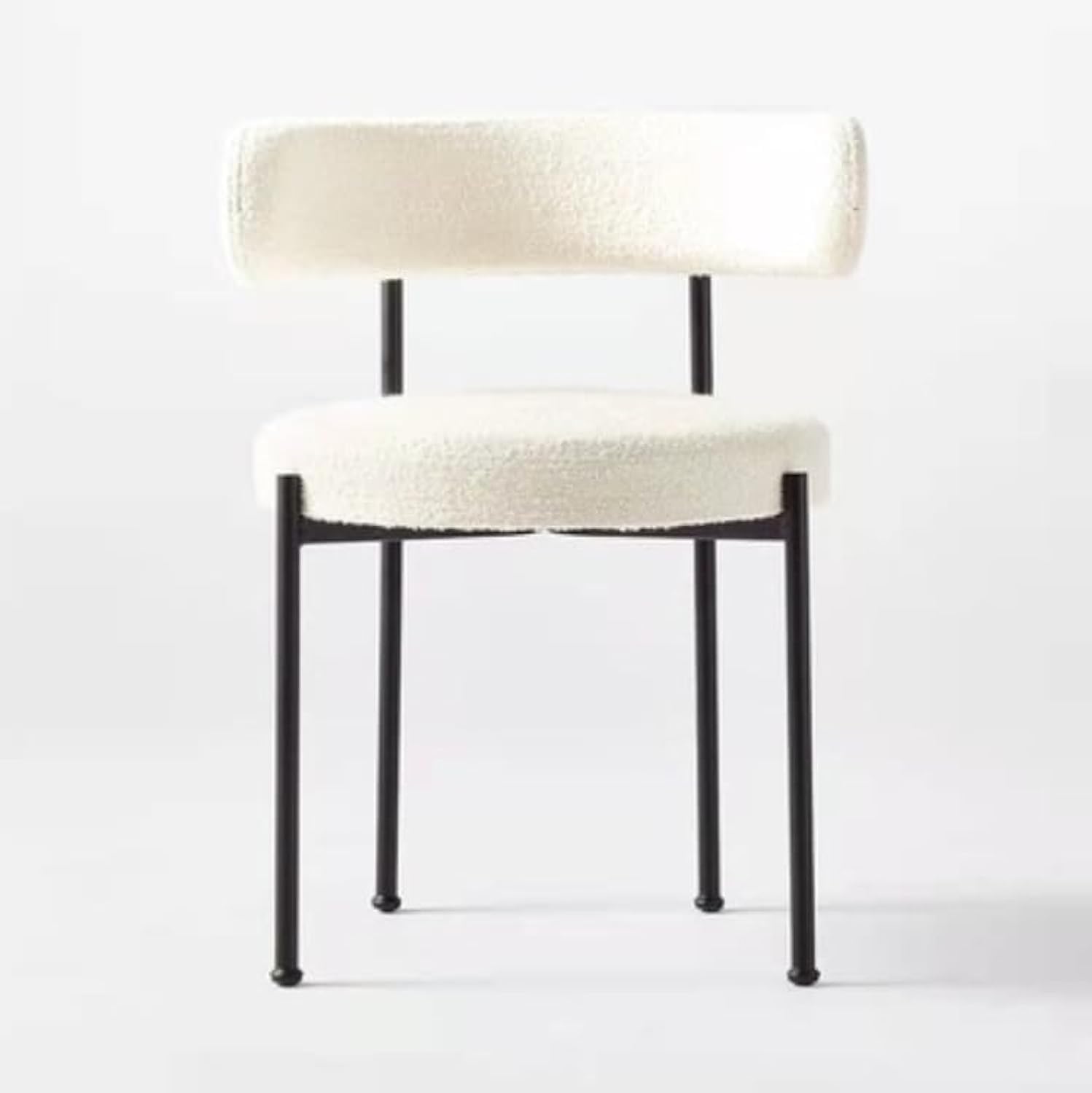 LANNY Dining Room/Restaurant Chair/Hotel chair/Office Visitor Chair/Modern Medium Back Luxury Lamb Wool Chair SZ813 (off white)-GCC Home Center