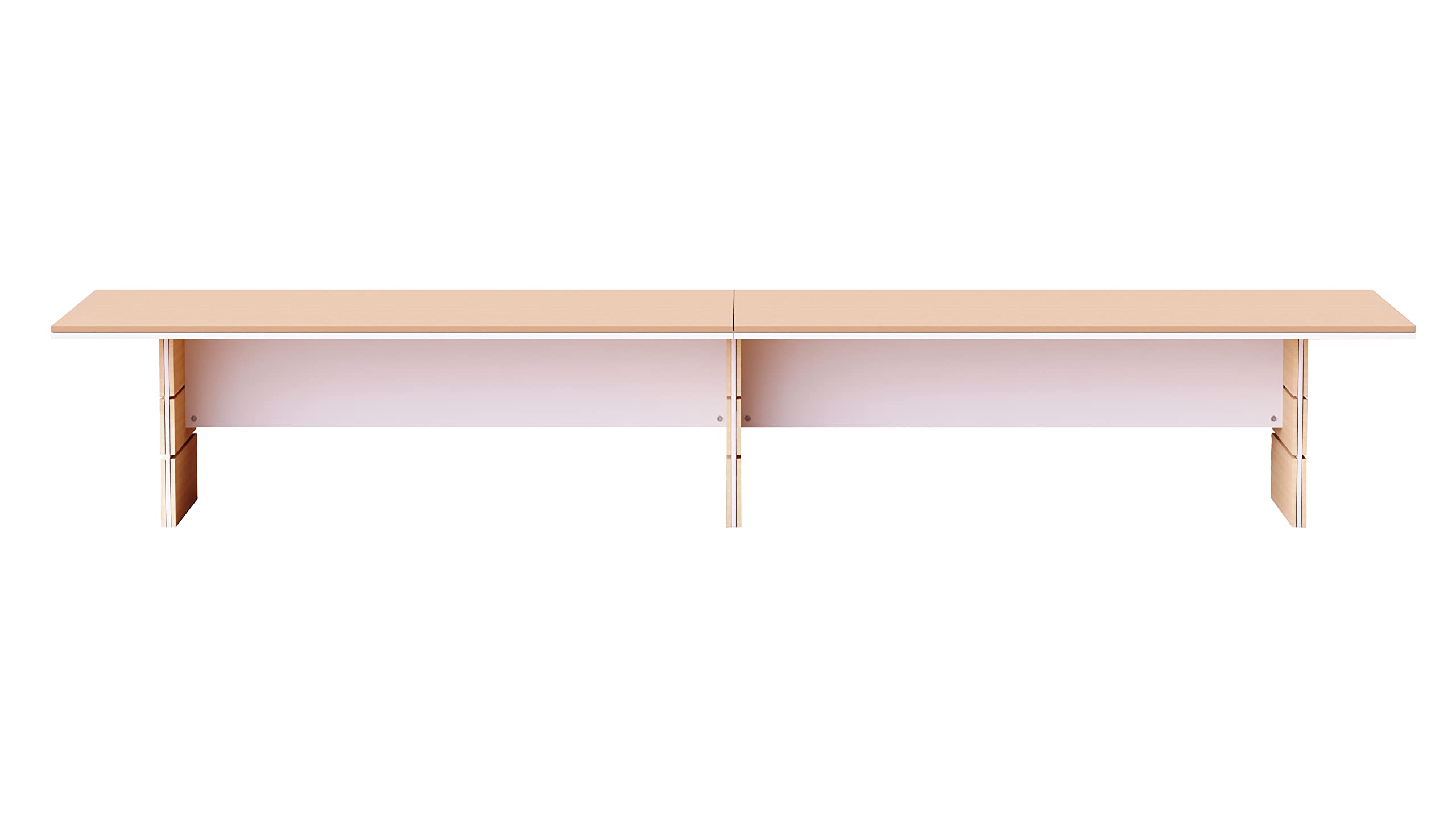 Mahmayi Modern Conference Table, Office Meeting Table, Conference Meeting Room Table - Light Concrete, 480CM