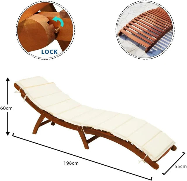 Elegant Folding Curved Sun Lounger-GCC Home Center