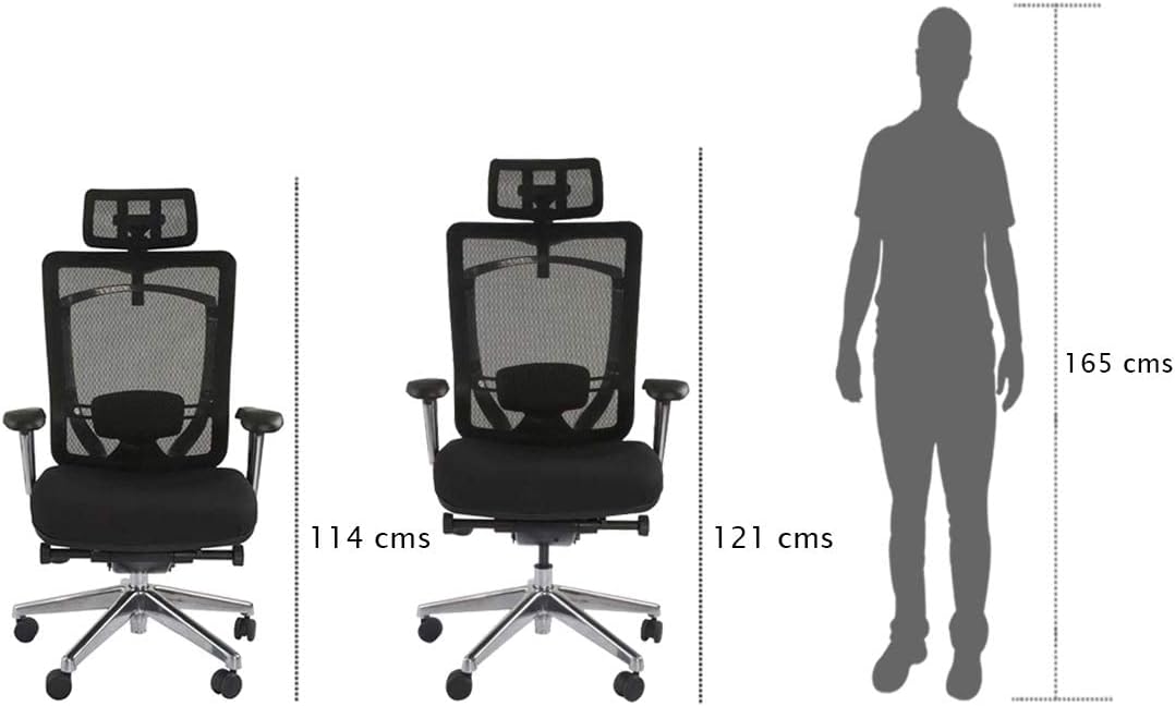 Ergonomic Mesh Chair With High Back Support - Modern & Ergonomic Office Chair (Black)-GCC Home Center