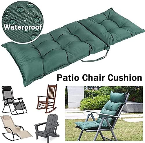 High Back Garden Chair Cushion Pads, Weather-Resistance Rocking Chair Lounger Cushions for Garden Indoor Outdoor - Gray-GCC Home Center