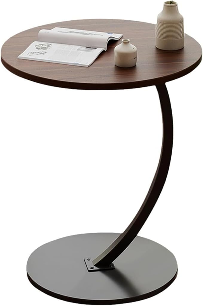C-Shaped Side Table – Minimalist Laptop, Coffee, and Snack Table for Small Spaces