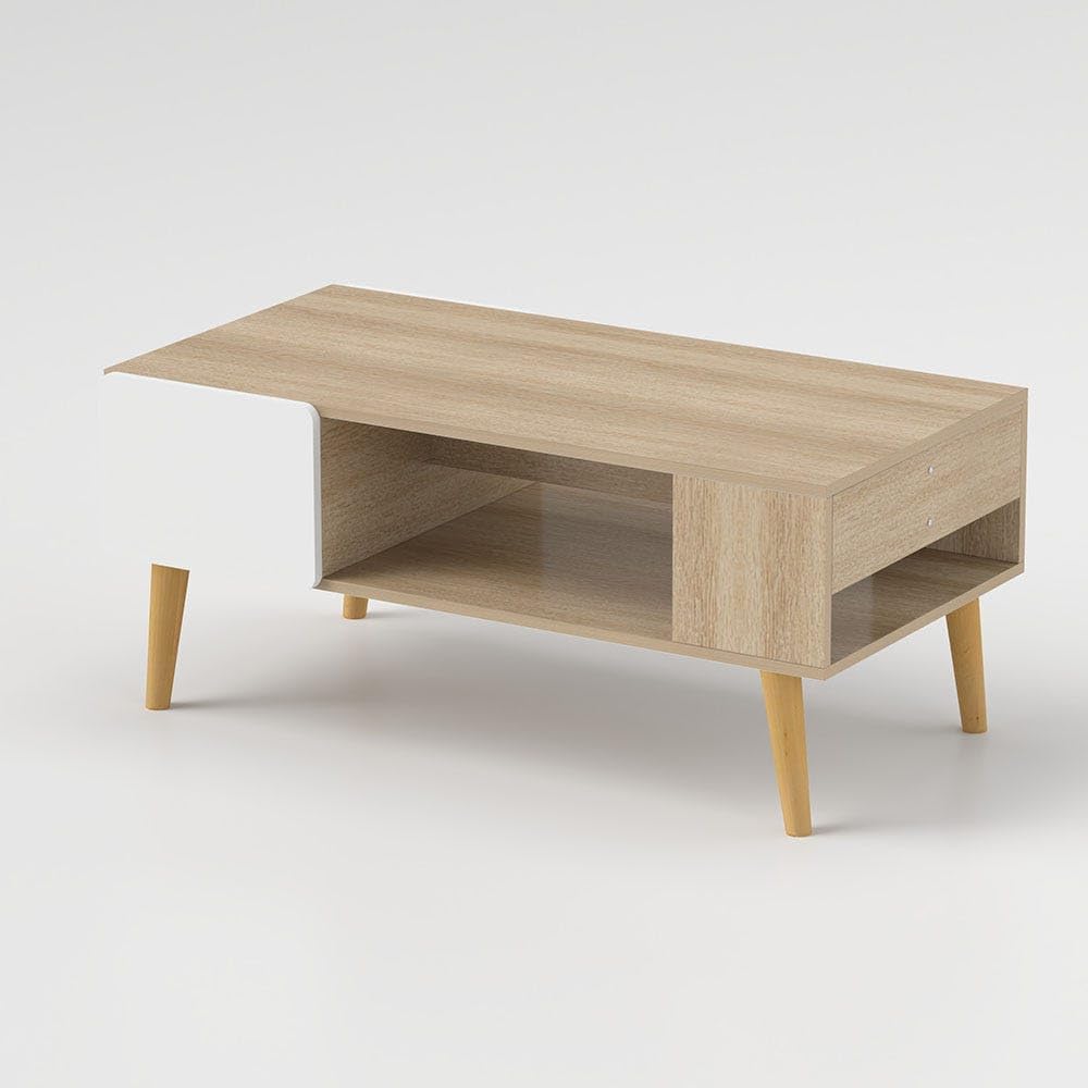 Danube Home Adonia Coffee Table | Multifunctional Living Room Desk | Space Saving Center Table | Modern Design Furniture For Home, Living Room L 100 x W 53 x H 42 cm - Oak