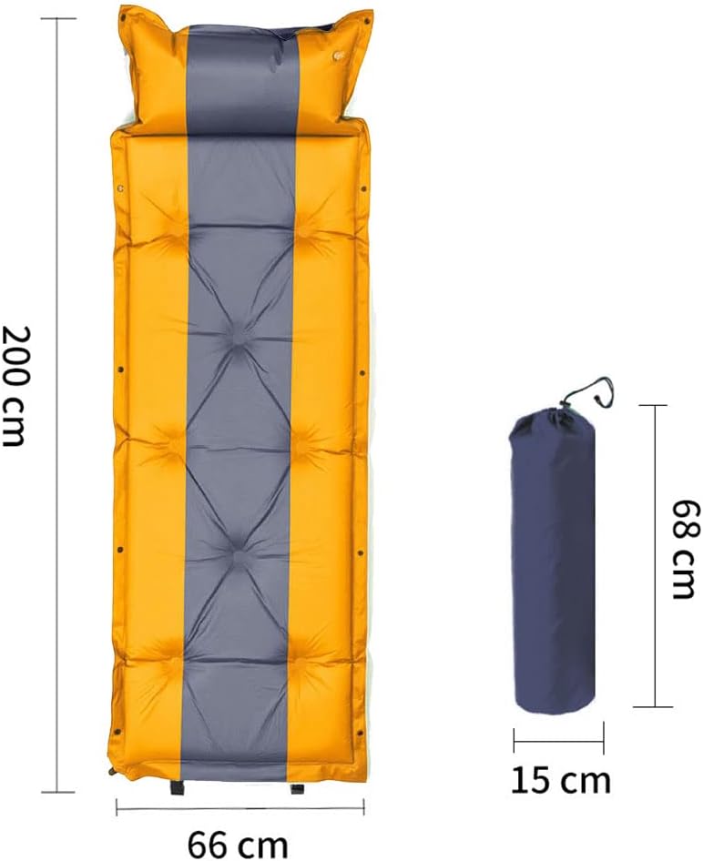 Moonmen Inflatable Camping Sleeping Pad, Self-Inflating Sleeping Mat with Pillow, No Pump Requied Compact Ultralight Waterproof Camping Air Mattress for Backpacking, Hiking, Tent (Camo)