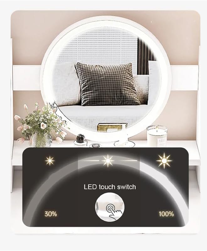 Multifunctional Makeup Vanity Dressing Table with Drawers - 100 CM-GCC Home Center