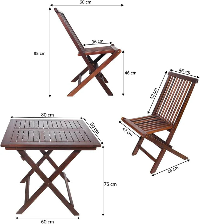 Wooden Table and Chair Set (5 pieces) - Garden Set-GCC Home Center