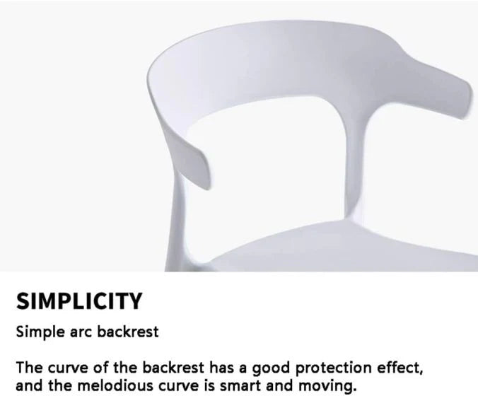 Modern Cuisine Stackable Plastic Chairs For Hotels, Negotiations, And Cafes - Black-GCC Home Center