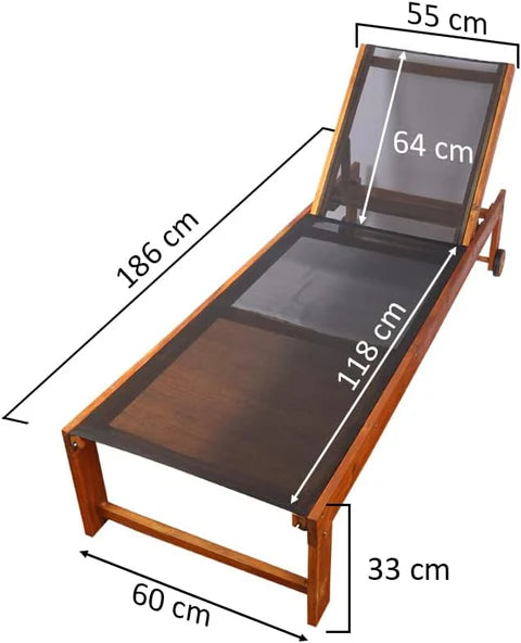 Adjustable Sun Lounger For Beach, Pool And Garden-GCC Home Center