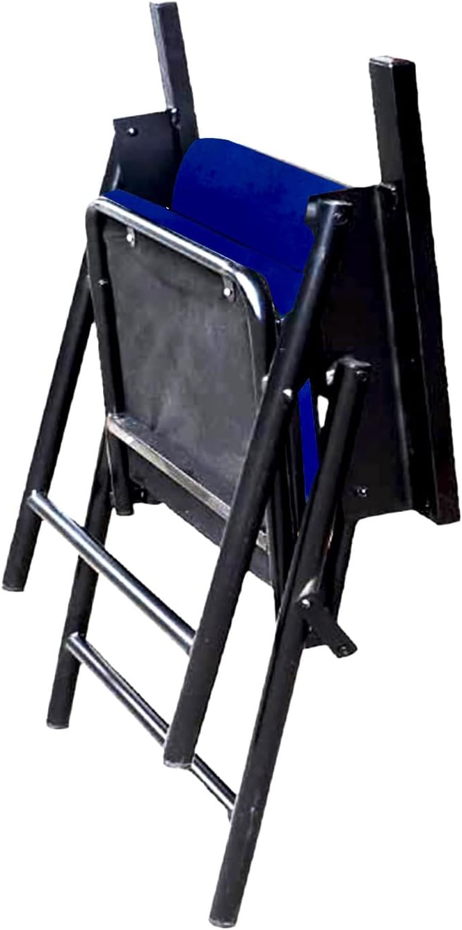 Spacecrafts® Folding Cushion Study Chair | Space Saving | Desk Chair | Powder Coated with Cushion | Blue Color (with WRITING PAD)