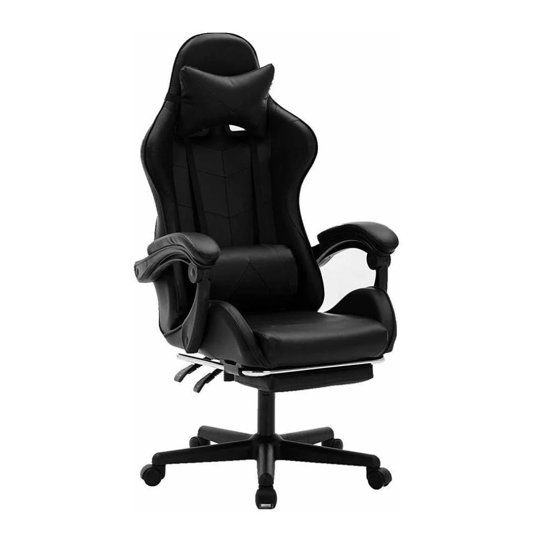 ALWASIT HOME Nexus Gaming Chair, Adjustable Computer Chair Pc Office Pu Leather High Back, Ergonomic design Lumbar Support,Comfortable Armrest Headrest and Footrest (Blue)-GCC Home Center