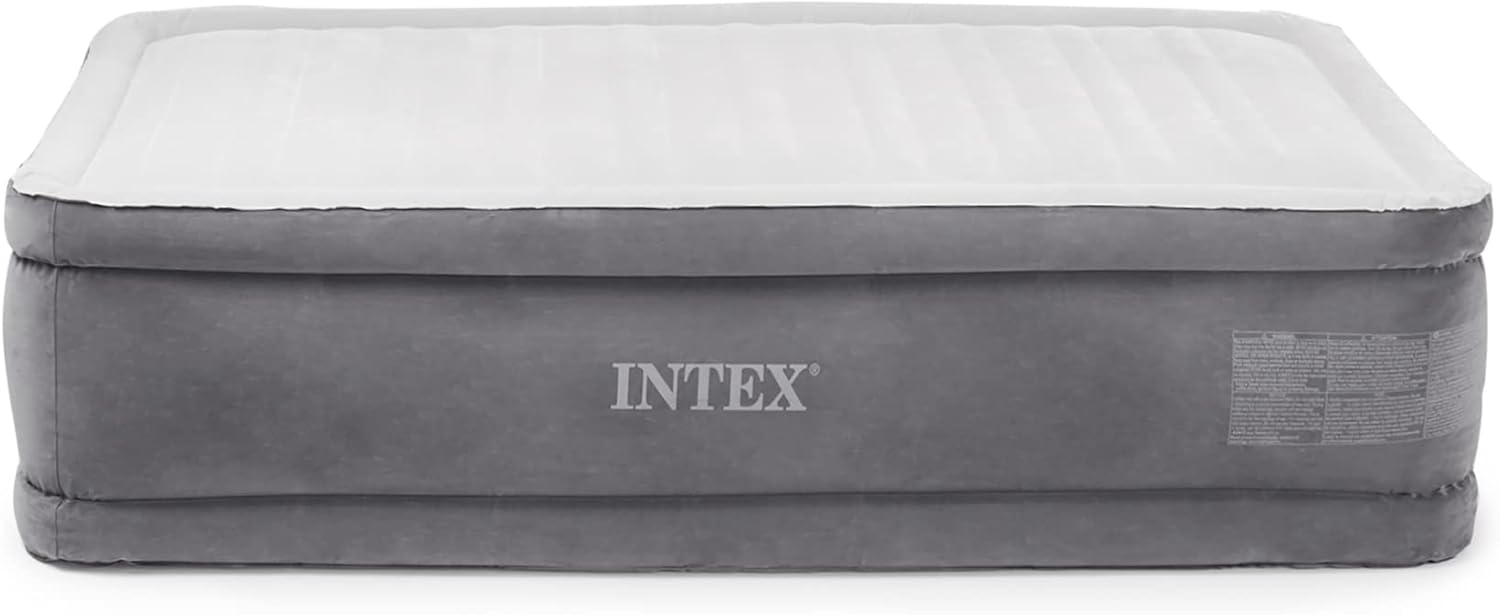 Intex Comfort Dura-Beam Airbed Internal Electric Pump Bed Height Elevated (2020 Model)
