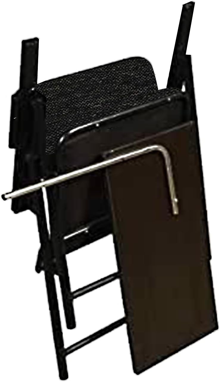 Spacecrafts Folding Cushion Study Chair with Writing Pad | Space Saving and Adjustable | Desk Chair | Black