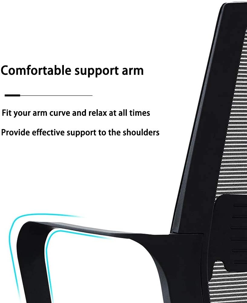 Ergonomic Office Chair with Lumbar Support - Adjustable & Swivel Mid-Back Desk Chair-GCC Home Center