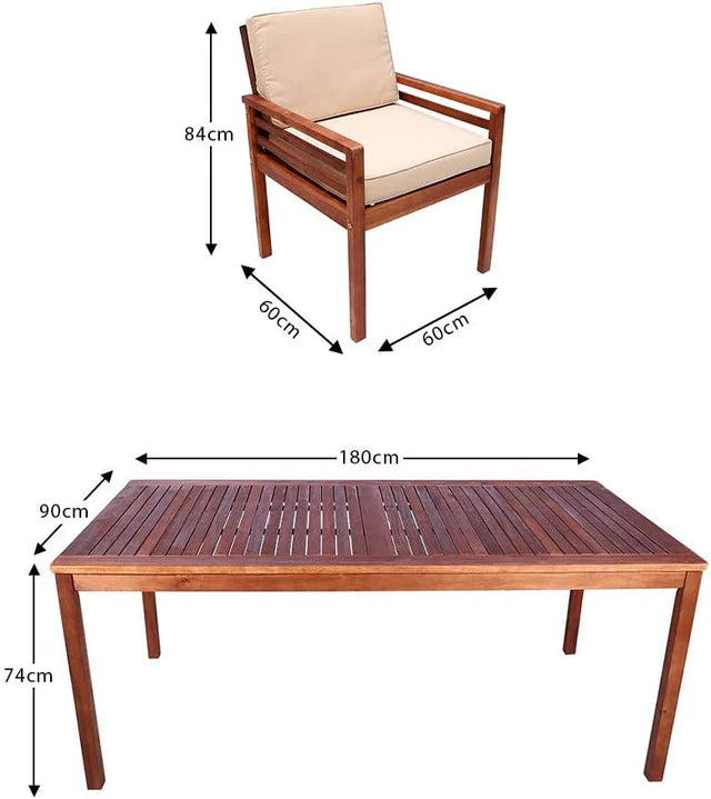 7 Piece Dining Set, Elegant Design Outdoor/Indoor Set-GCC Home Center