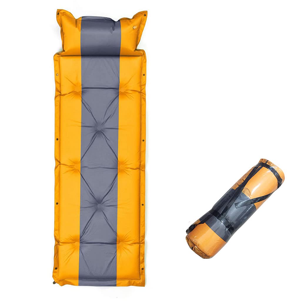 Moonmen Inflatable Camping Sleeping Pad, Self-Inflating Sleeping Mat with Pillow, No Pump Requied Compact Ultralight Waterproof Camping Air Mattress for Backpacking, Hiking, Tent (Camo)