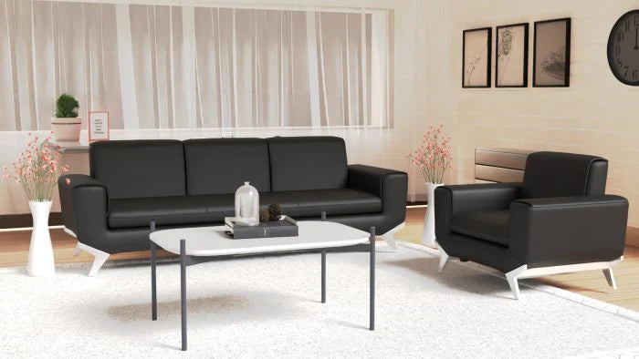 PU Leatherette Seater Sofa Modern Sofa Ideal for Home and Office-GCC Home Center