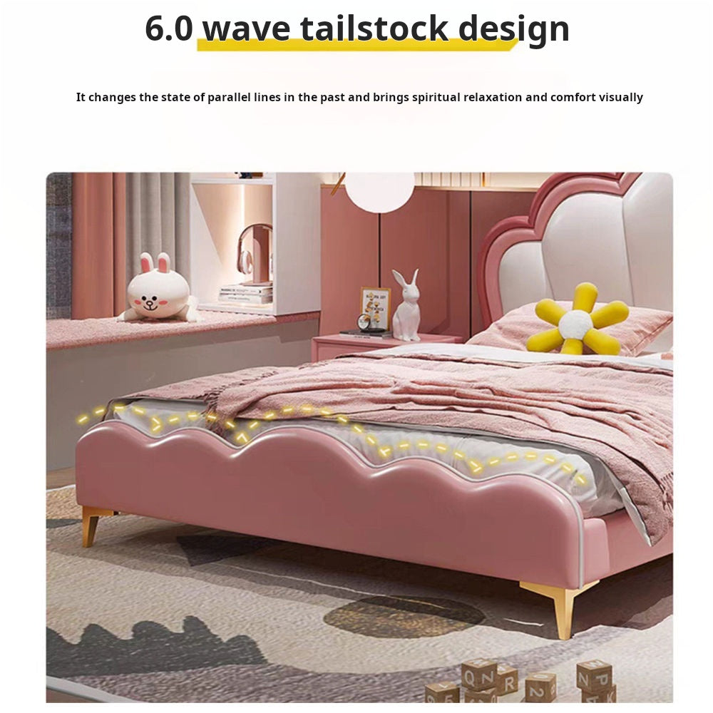 COOLBABY ZLJ1123 Children's Bed Girls Princess Bed Cartoon Crown Bed-GCC Home Center