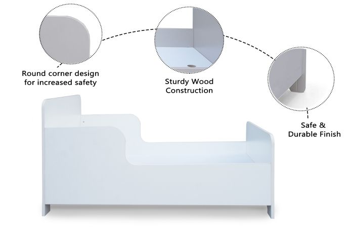 Wooden Child Bed 140*70 - White-GCC Home Center