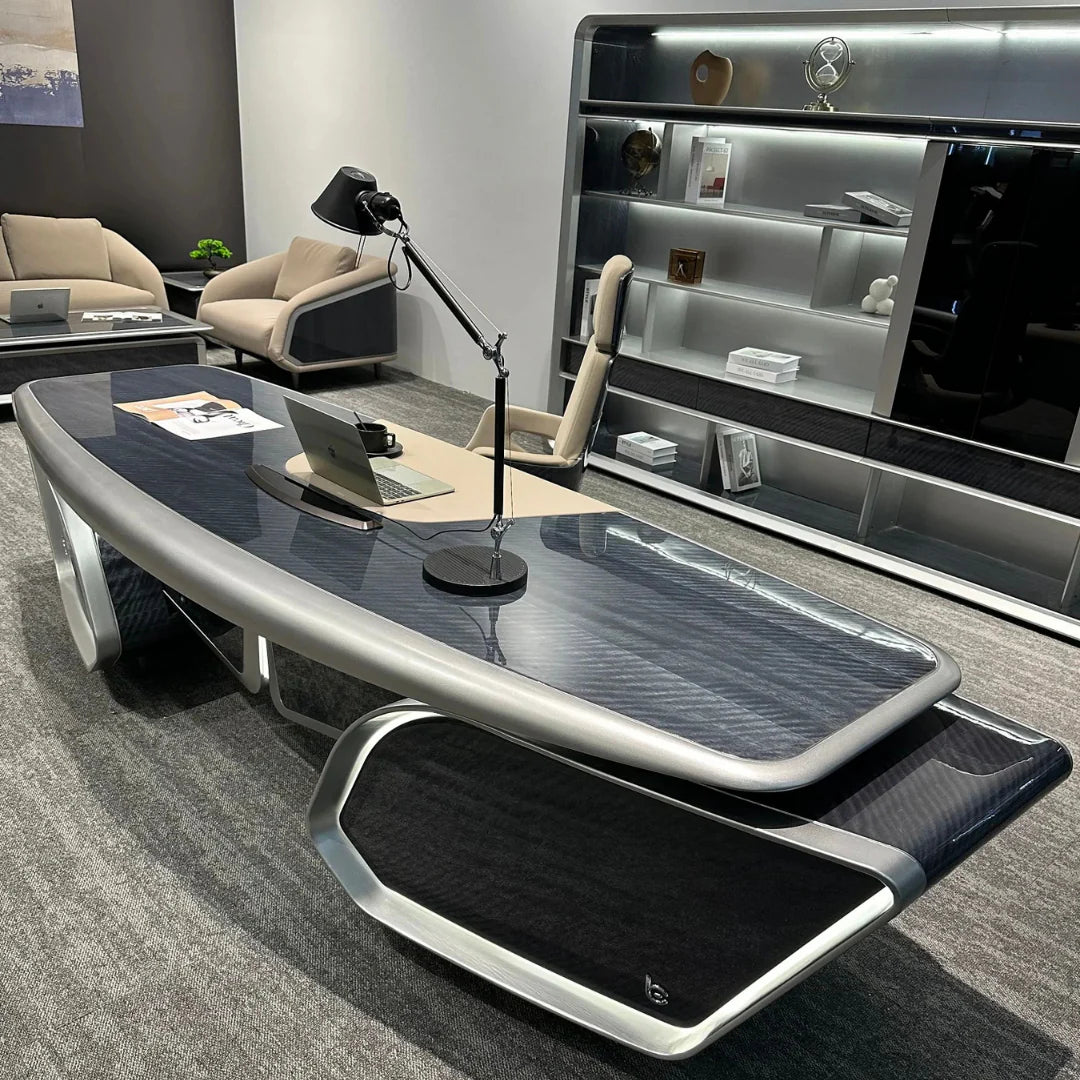 Modern Luxury Executive Desk – High-End Aircraft-Modeling CEO Table (260 × 100 cm)