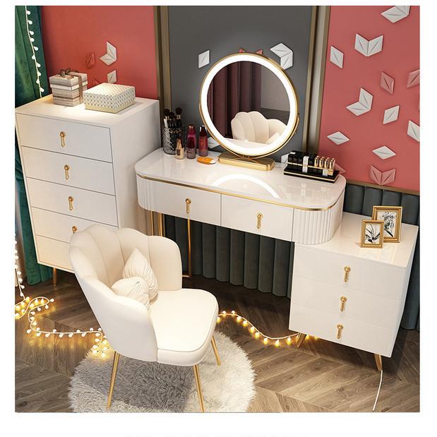COOLBABY Light luxury dressing table bedroom modern simple network red ins style makeup table Nordic storage cabinet one size apartment-GCC Home Center