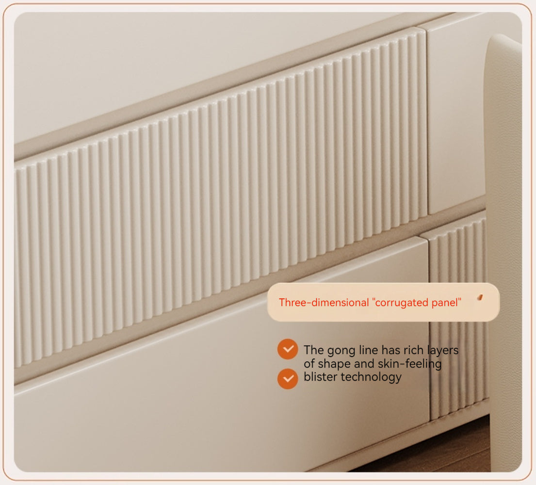 COOLBAY Lacquered solid wood dressing table bedroom modern simple makeup table bucket cabinet one light luxury senior sense makeup table-GCC Home Center