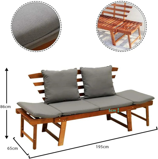 Solid Acacia Wood Sofa Outdoor-GCC Home Center