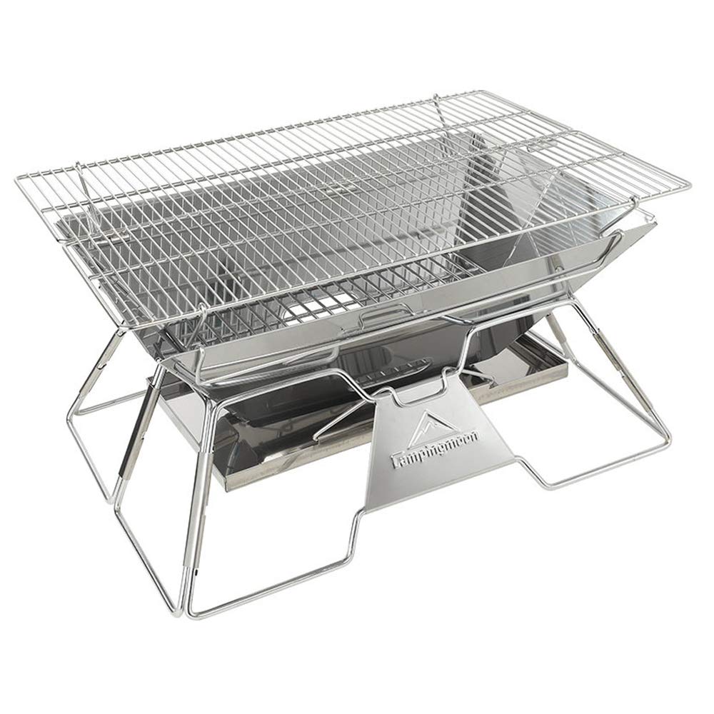 camping moon Portable Foldable Stainless Steel Bbq Charcoal Grill (MT-2)