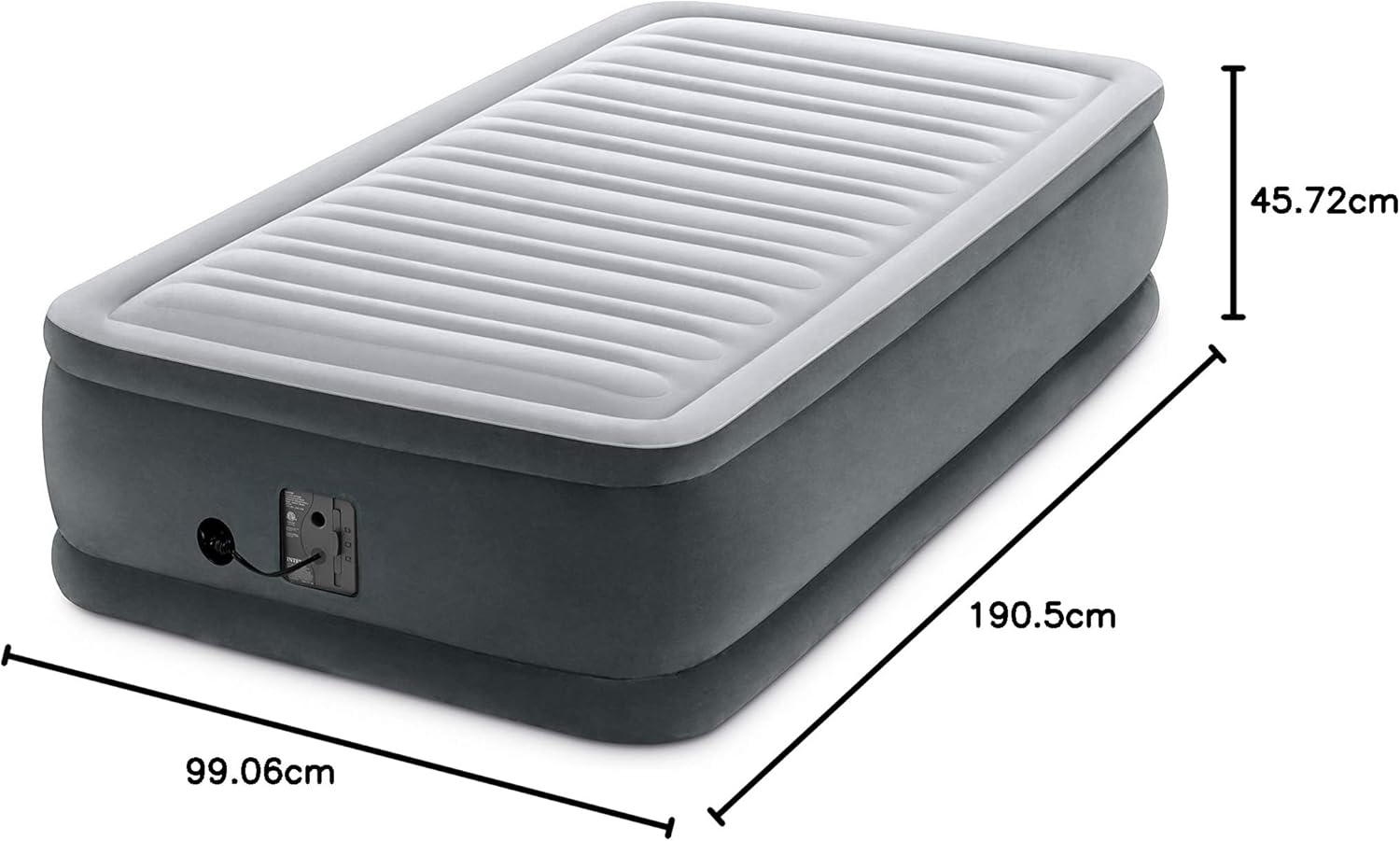 Intex Comfort Dura-Beam Airbed Internal Electric Pump Bed Height Elevated (2020 Model)