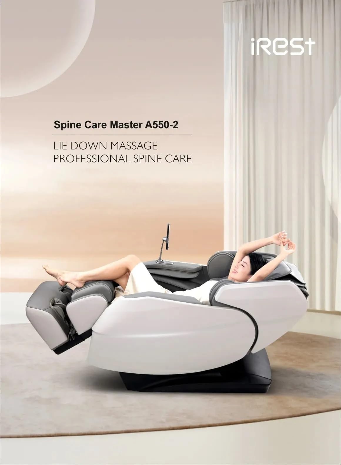Organized Home Massage Chair A550 With Voice Control i-OPEN flexible guide rail 4D-Pro precision movement Dual intelligent detection Electric calf telescopic 3D all-inclusive air bag for foot (Black)