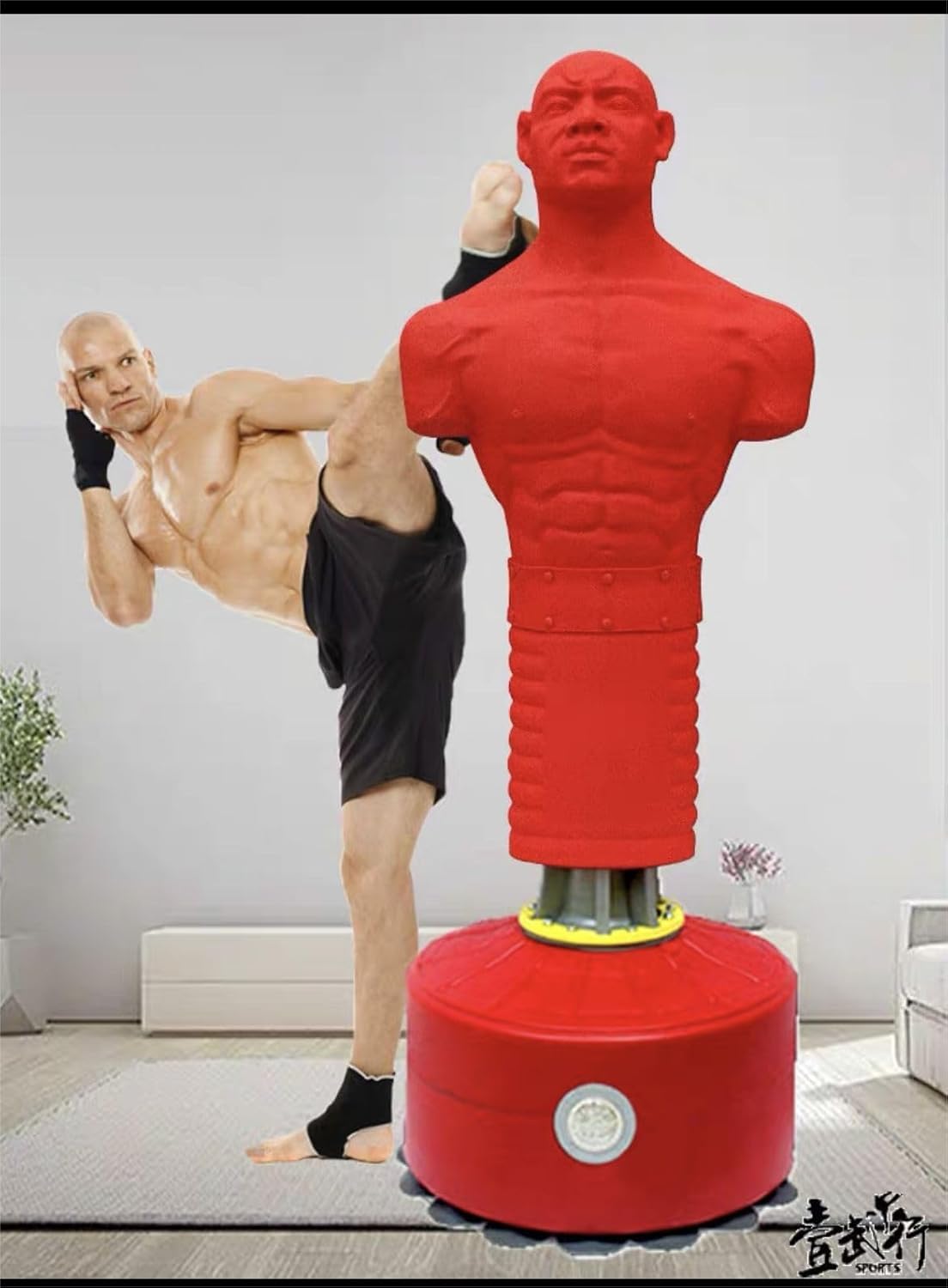 COOLBABY Boxing Dummy, Full Body Punching Man Boxing Stand, Silastic Punching Bag Heavy Duty Punch Bag Punching Stand Kick Boxing Stand Training Human Shape Kickboxing Bag Stand Dummy Person Shape