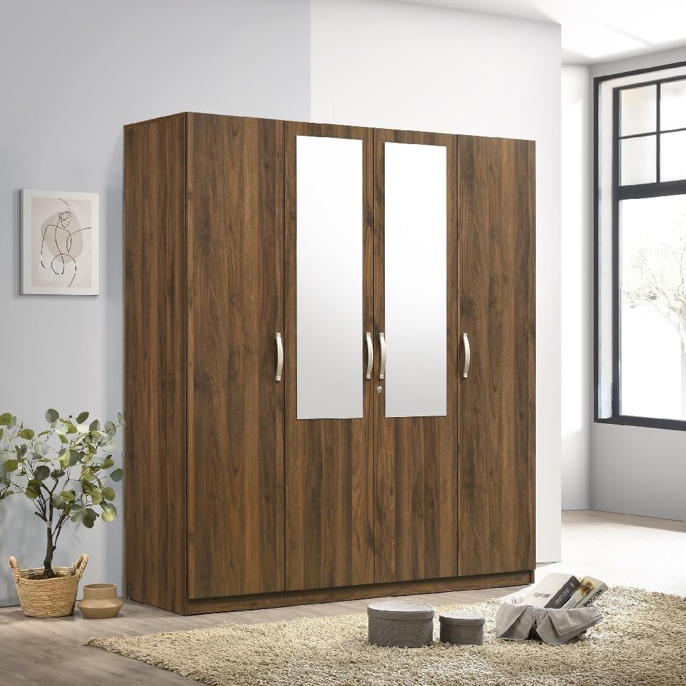 Kulltorp Plus 4-Door Wardrobe with Mirror-165488066-GCC Home Center
