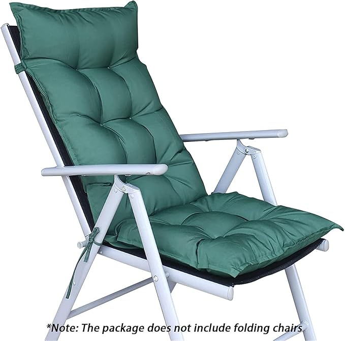 High Back Garden Chair Cushion Pads, Weather-Resistance Rocking Chair Lounger Cushions for Garden Indoor Outdoor - Gray-GCC Home Center