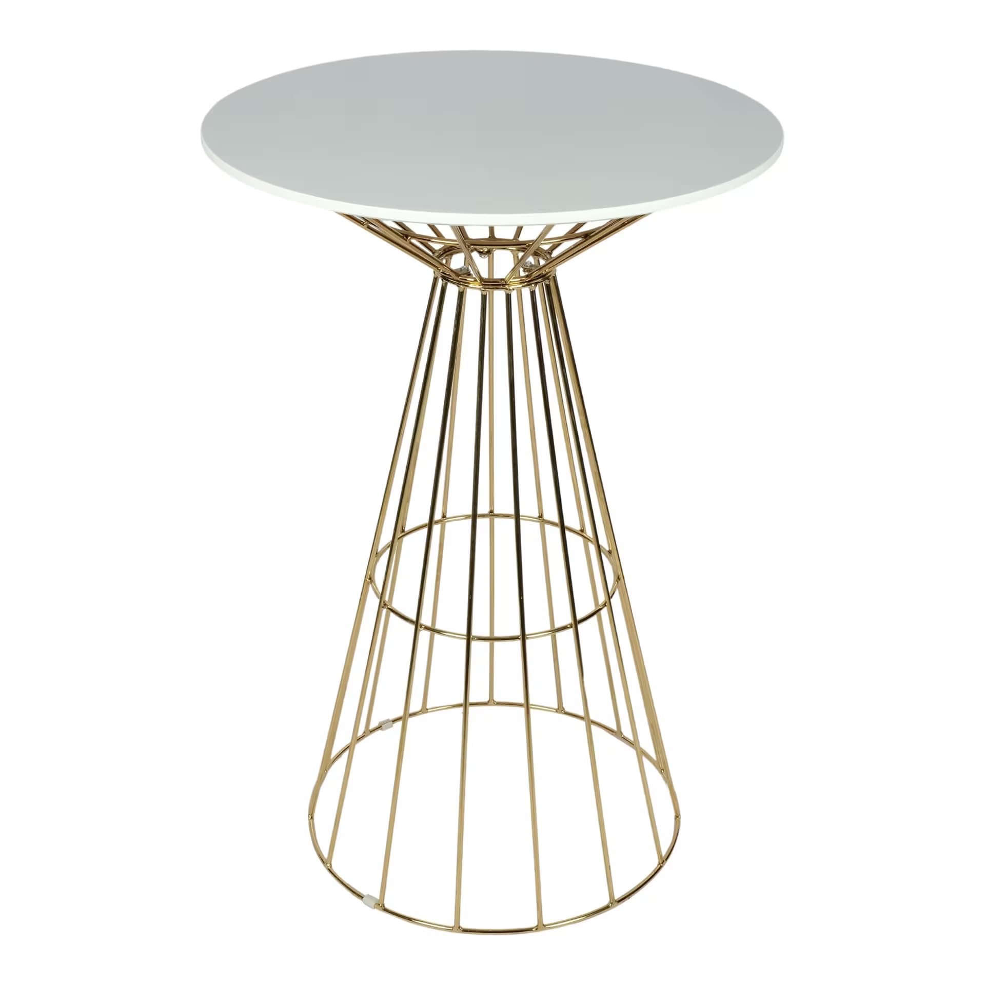 LANNY Bar Table Round Cocktail Bistro Table for Pub, Dining Room, Kitchen & Home bar (white)-GCC Home Center