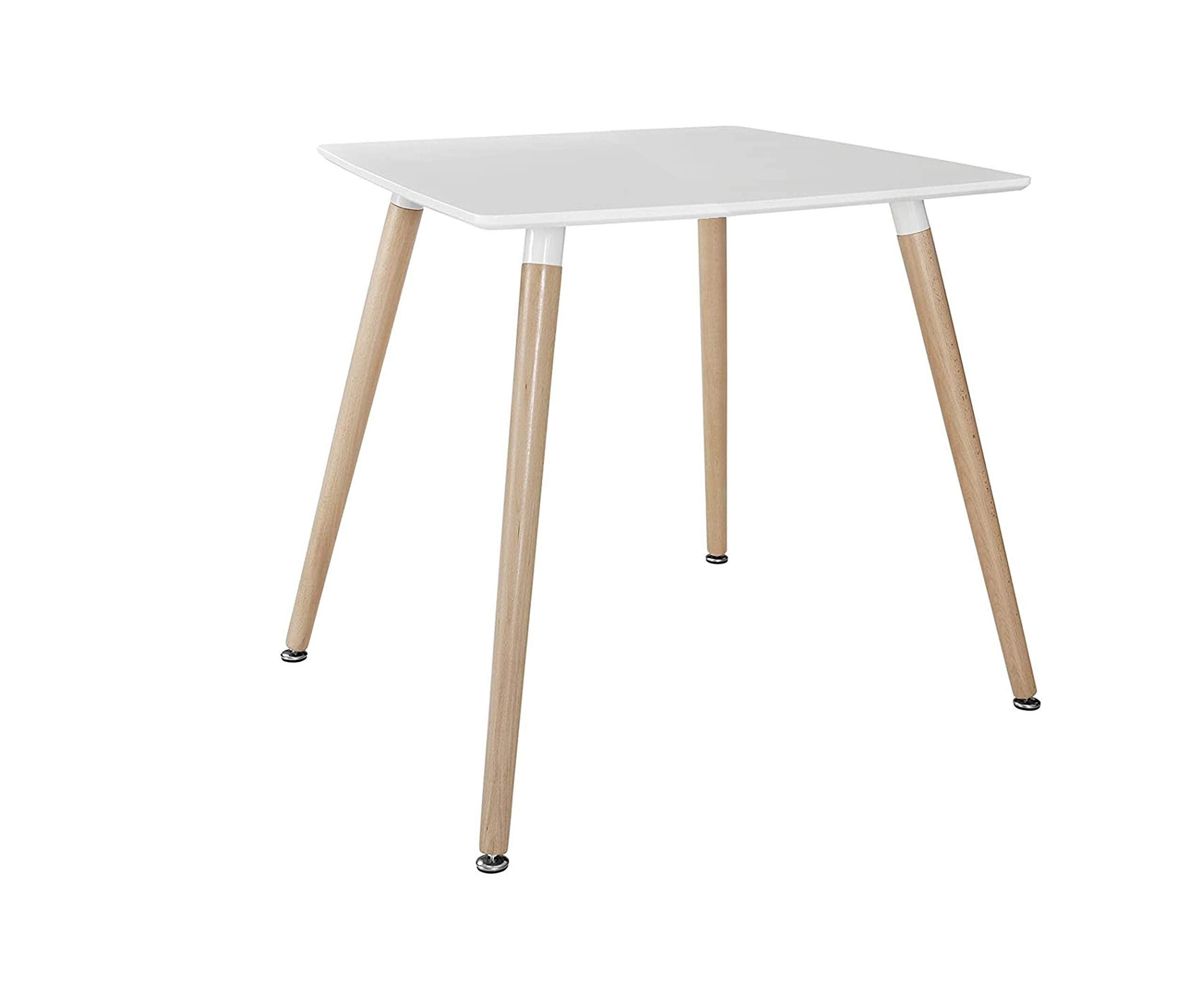 Mahmayi TJ HYT08 60DIA Round Pantry Table - Quad Leg base - Versatile for Home Office, Bistro, Balcony, Lawn, and Breakfast Nook - Fits Any Urban Decor Theme, Sturdy & Easy to Clean- Black(60cm)