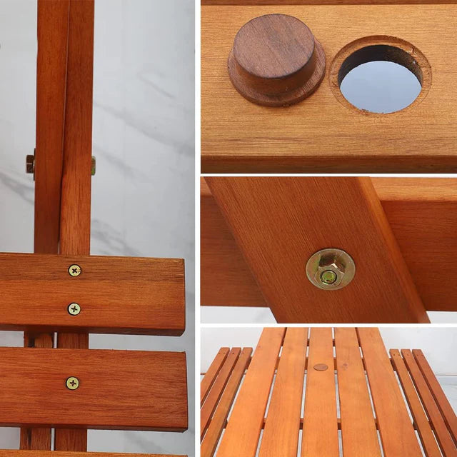 Elegant Wooden Bench With Umbrella Hole-GCC Home Center