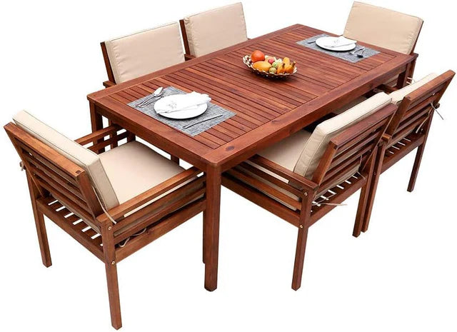 7 Piece Dining Set, Elegant Design Outdoor/Indoor Set-GCC Home Center