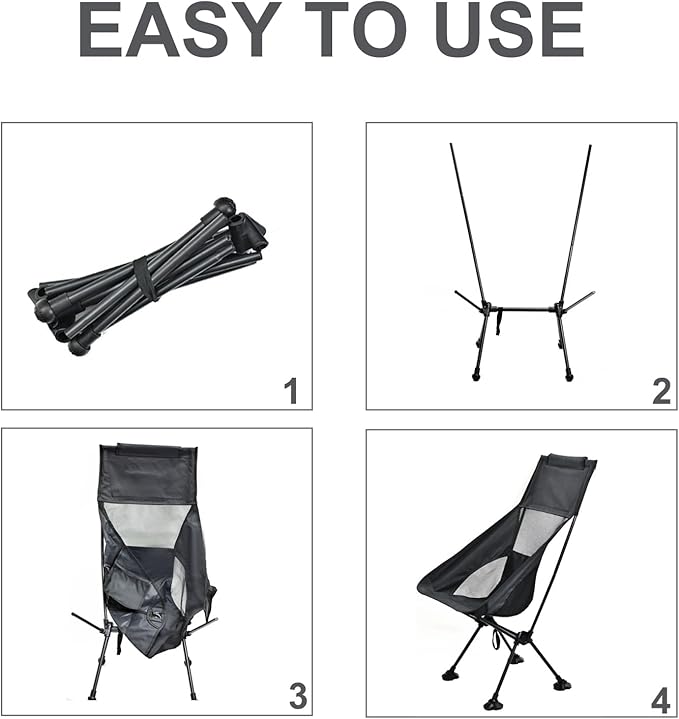 Camping Chair, Ultralight Folding Beach Chair, Heavy Duty Foldable Camping Chair with Carry Bag for Picnic-GCC Home Center