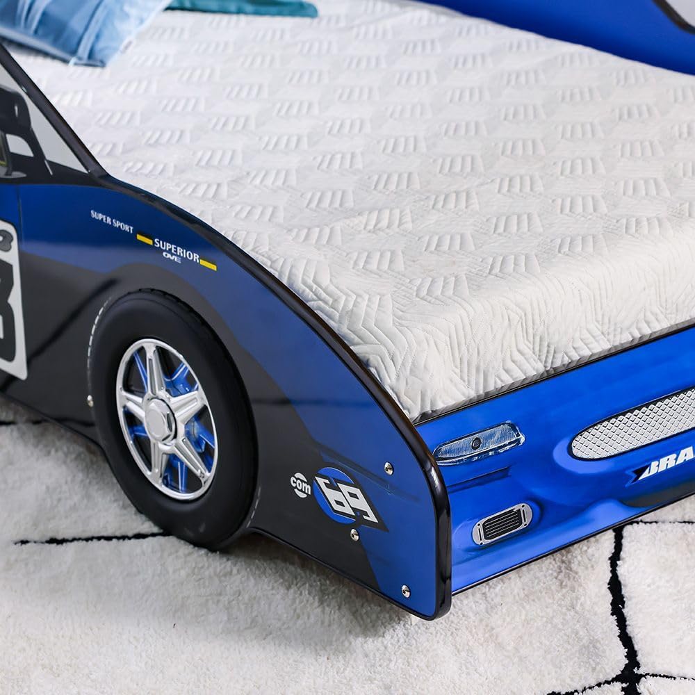 Ranger Meteoric 90x190 Kid Car Bed | Modern Design Kids Single Bed Frame Furniture | Comfortable Bed (Mattress Not Included) L208xW97.5xH69.2cm