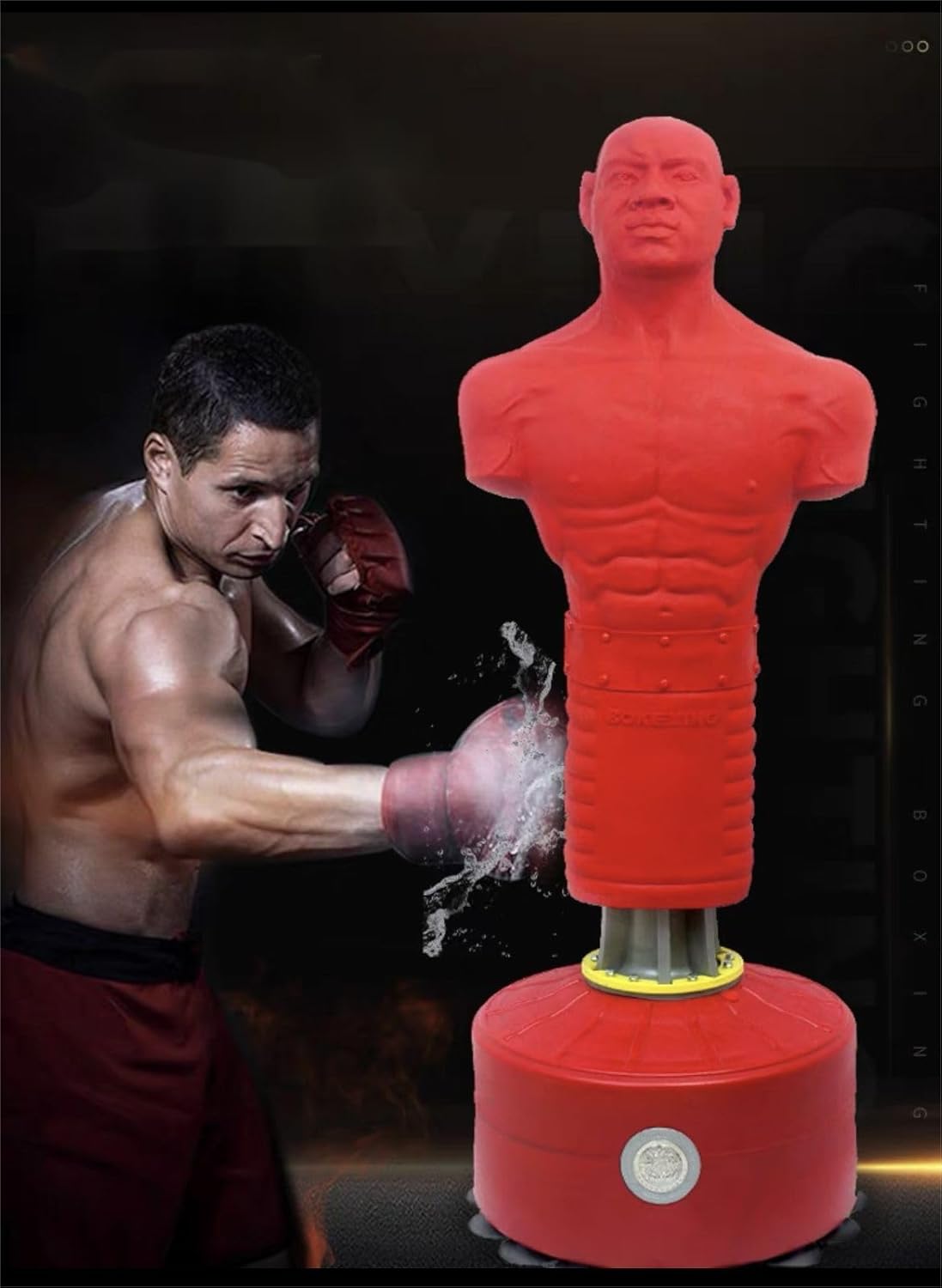 COOLBABY Boxing Dummy, Full Body Punching Man Boxing Stand, Silastic Punching Bag Heavy Duty Punch Bag Punching Stand Kick Boxing Stand Training Human Shape Kickboxing Bag Stand Dummy Person Shape
