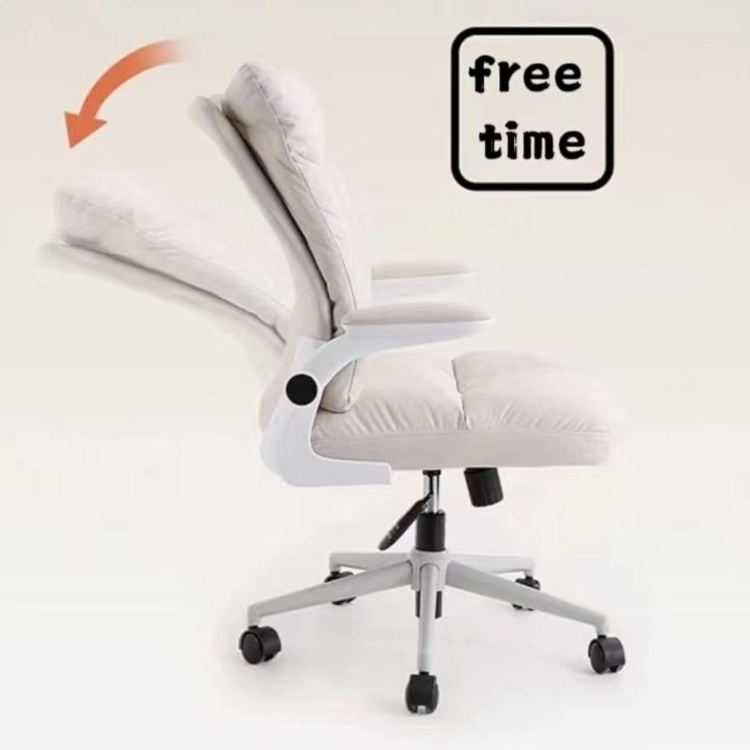 Computer Chair, Office Chairs, Home High Backrest Swivel Chair, Desk Chairs with Wheels, Angle Adjustable Chair, Desk Chair Ergonomic College Dormitory Gaming Chairs (Grey)