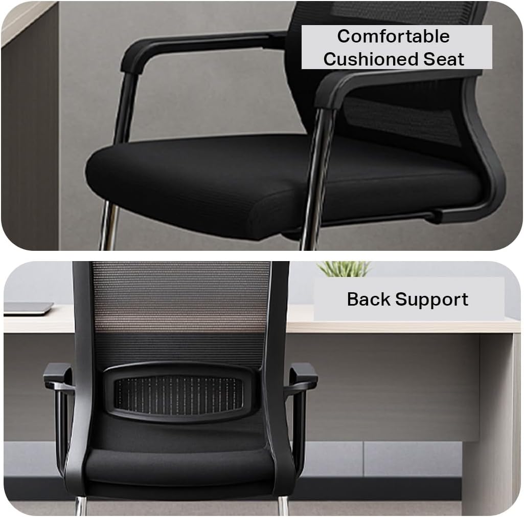 Multi Home Furniture Black Mesh Office Chair, Executive Chair – Ergonomic Chair Office Chair for Home with Back Support, Heavy Duty Steel Frame, Comfortable Seat – Use for Computer Chair, Study Chair