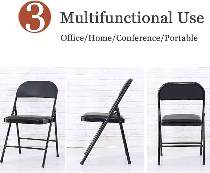 Folding Chair With Padded Seats Multi Functional Portable Chair-GCC Home Center