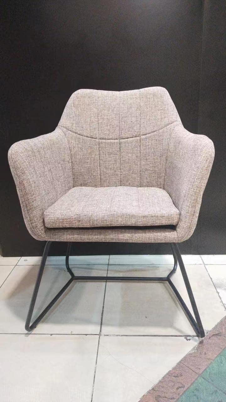 LANNY Dining Room/Restaurant Chair/Hotel chair/Office Visitor Chair/Modern Medium Back Luxury Lamb Wool Chair SZ813 (off white)-GCC Home Center